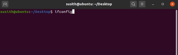 ifconfig ubunu